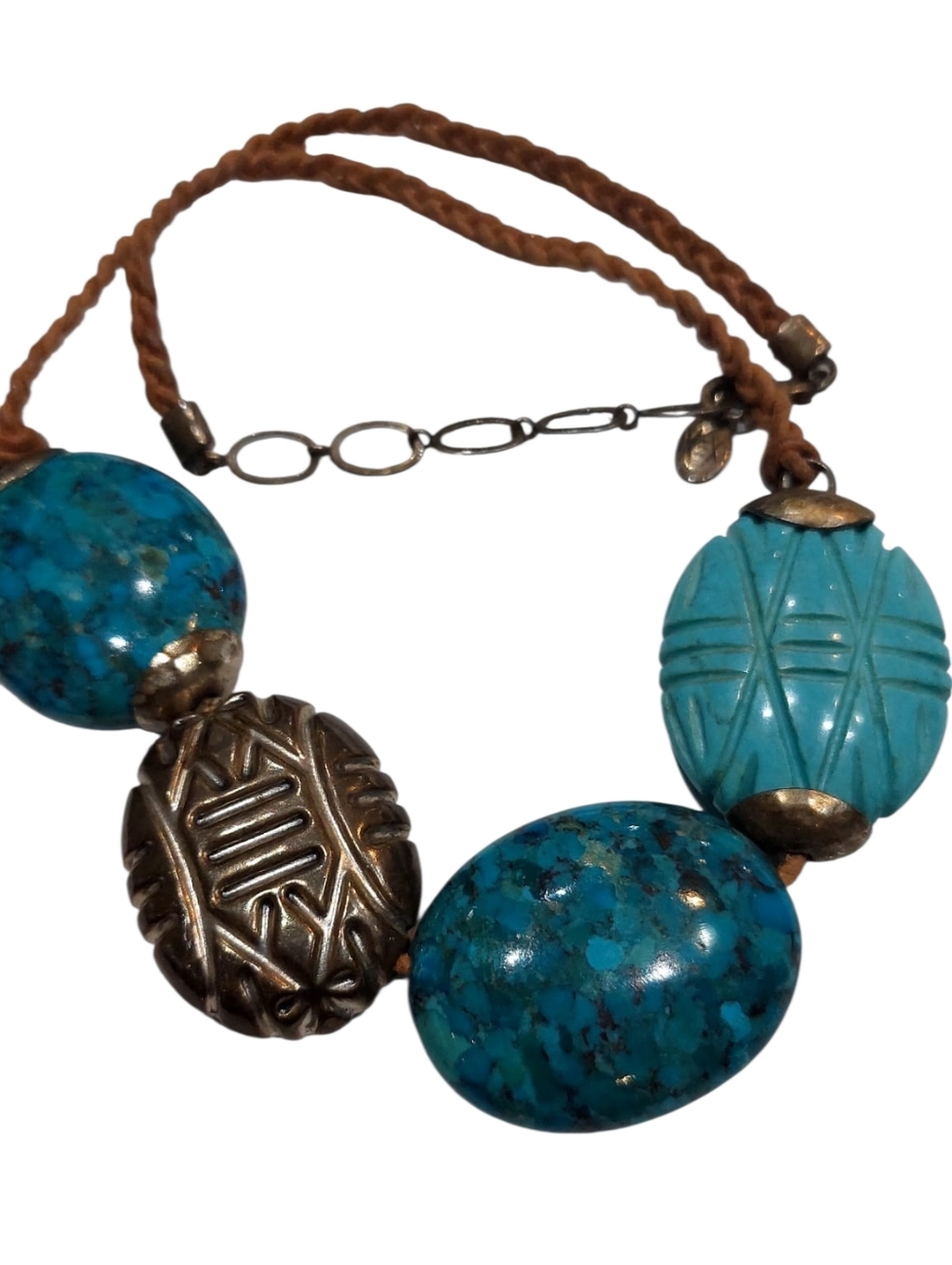 Silpada Sterling silver Turquoise Magneste"Turks & Caicos"Necklace
